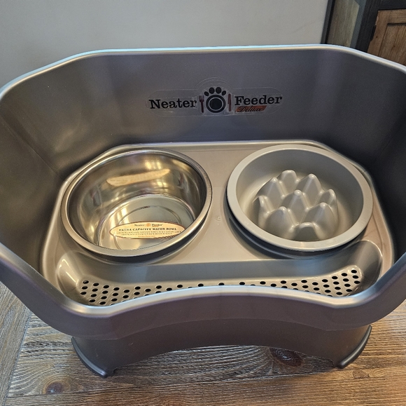 Neater Feeder Dog Large Deluxe Neater Feeder With The Niner Slow